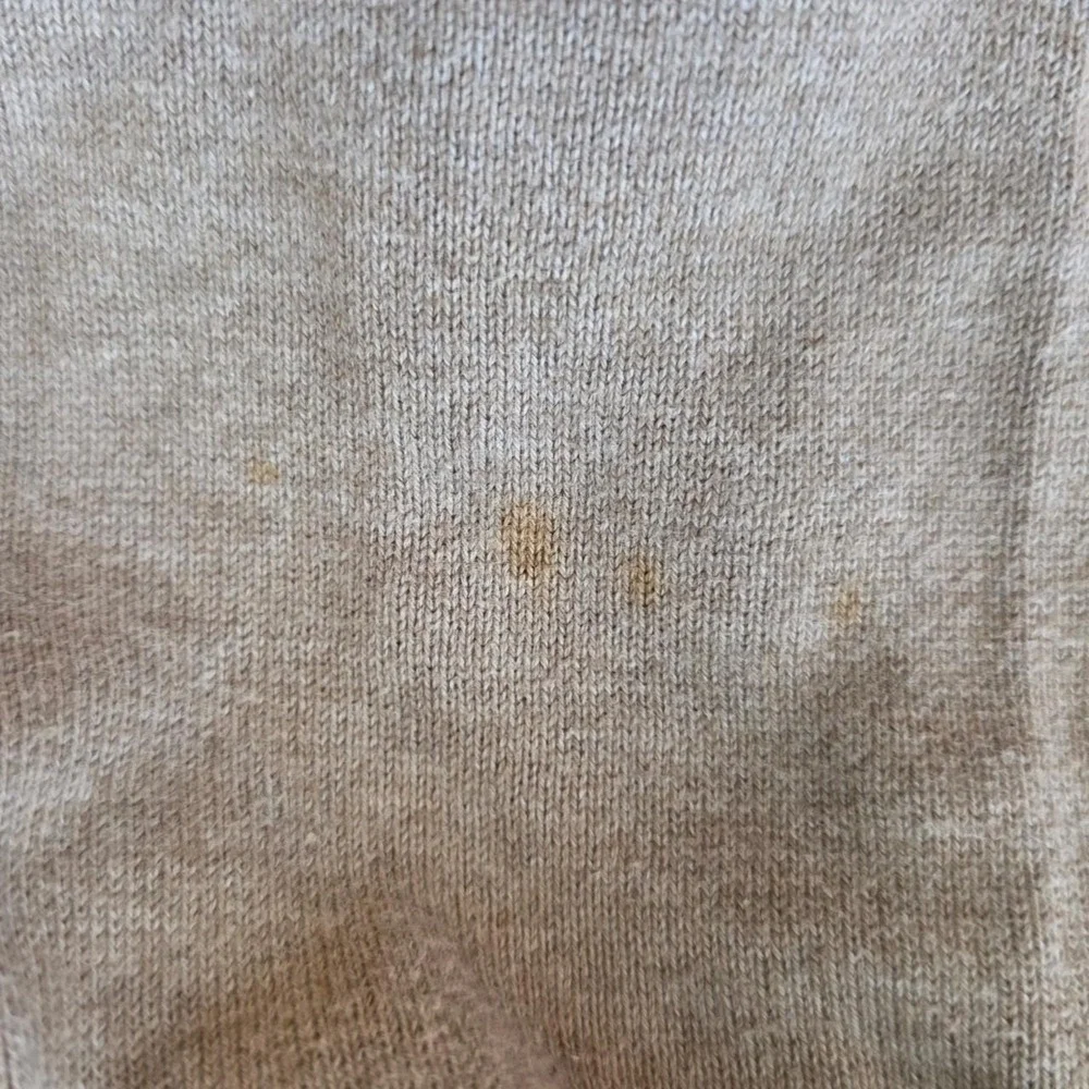 Banana Republic Mens Tan Quarter Zip Cotton Knit Pullover Sweater Medium
